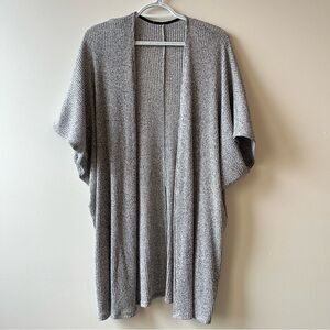 Gray open front cardigan